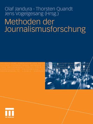 cover image of Methoden der Journalismusforschung
